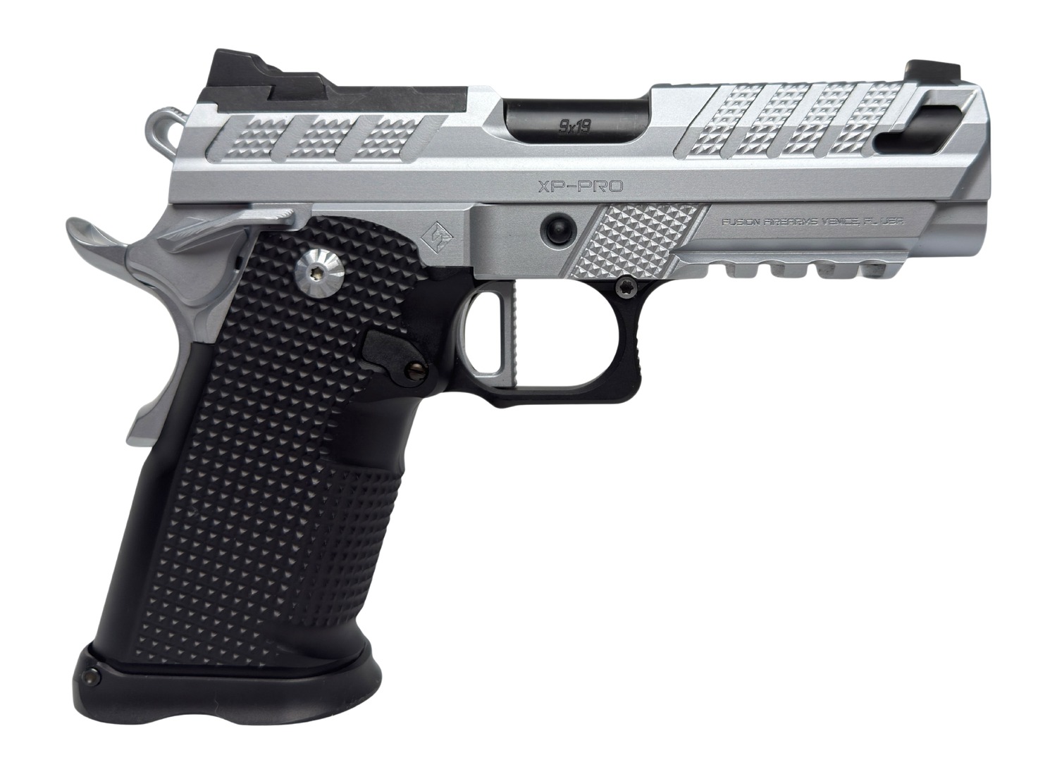 Fusion Firearms XP-3C-9-C XP 3C Compact Frame 9mm Luger 15+1 3" Black Tennifer Barrel, Chrome Steel Serrated Slide & Frame w/Beavertail & Picatinny Rail, Black Aluminum Grip 3 Fusion Firearms XP-3C-9-C XP 3C Compact Frame 9mm Luger 15+1 3" Black Tennifer Barrel, Chrome Steel Serrated Slide & Frame w/Beavertail & Picatinny Rail, Black Aluminum Grip