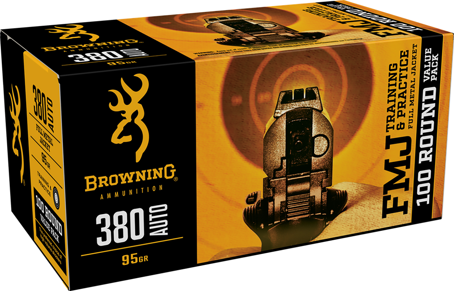 Browning Ammo B191803804 FMJ Value Pack 380ACP 95gr Full Metal Jacket 100 Per Box/5 Case 3 Browning Ammo B191803804 FMJ Value Pack 380ACP 95gr Full Metal Jacket 100 Per Box/5 Case