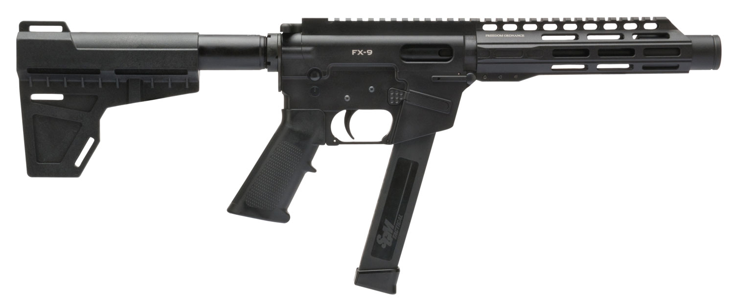 Freedom Ordnance FX9P8 FX-9 9mm Luger 8.25" 33+1 Black Hard Coat Anodized Black Polymer Grip KAK Shockwave Pistol Brace 3 Freedom Ordnance FX9P8 FX-9 9mm Luger 8.25" 33+1 Black Hard Coat Anodized Black Polymer Grip KAK Shockwave Pistol Brace