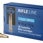 PPU PP7SS Metric Rifle 7.5x55mmSwiss 174gr Soft Point 20 Per Box/10 Case 2 57037