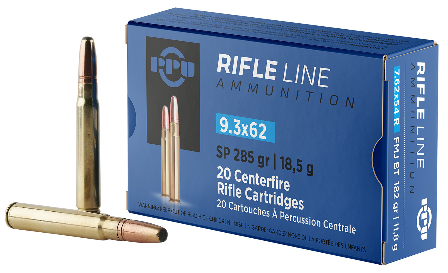 PPU PP9362 Metric Rifle 9.3mmx62Mauser 285gr Soft Point 20 Per Box/10 Case 3 PPU PP9362 Metric Rifle 9.3mmx62Mauser 285gr Soft Point 20 Per Box/10 Case