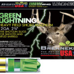 Brenneke SL122HFSGL Green Lightning Heavy Field 12Gauge 2.75" 1 1/4oz Slug Shot 5 Per Box/50 Case 2 60352