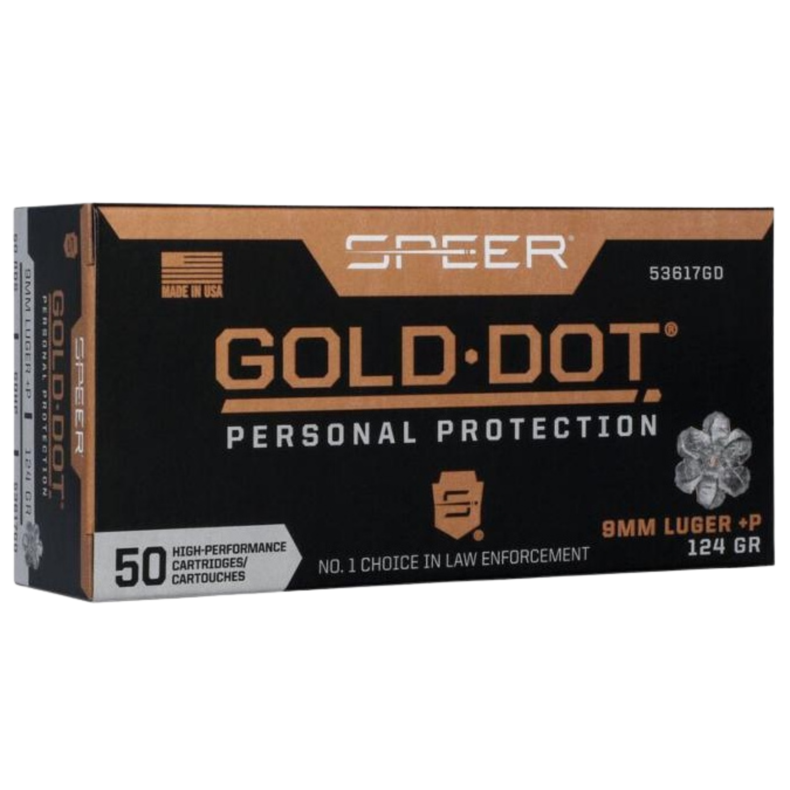 SPEER 9MM +P 124GDHP 50 53617GD 3 SPEER 9MM +P 124GDHP 50 53617GD