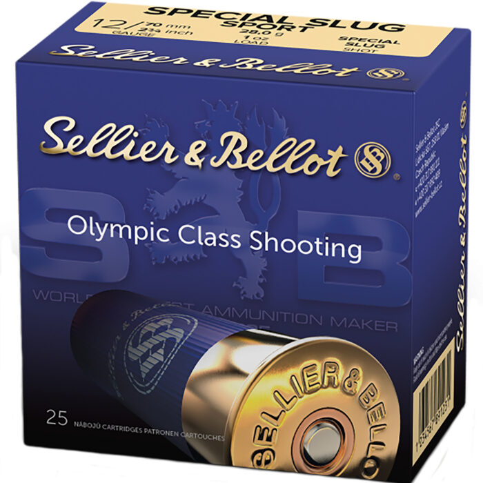Cart 1 Sellier & Bellot SB12SLUG Shotgun 12Gauge 2.75" 1oz Rifled Slug Shot 25 Per Box/10 Case
