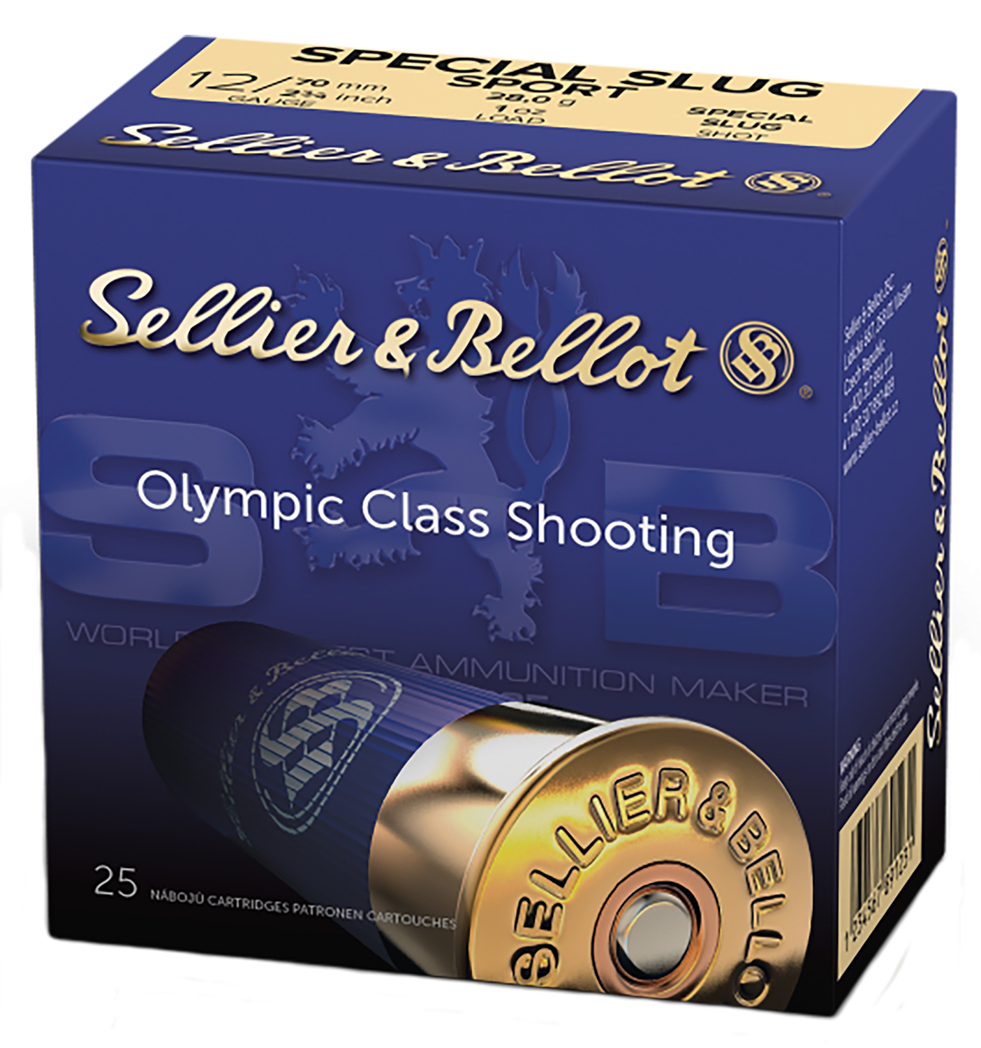 Sellier & Bellot SB12SLUG Shotgun 12Gauge 2.75" 1oz Rifled Slug Shot 25 Per Box/10 Case 3 Sellier & Bellot SB12SLUG Shotgun 12Gauge 2.75" 1oz Rifled Slug Shot 25 Per Box/10 Case
