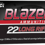 CCI 0021 Blazer High Velocity 22LR 40gr Lead Round Nose 50 Per Box/100 Case 2 63214
