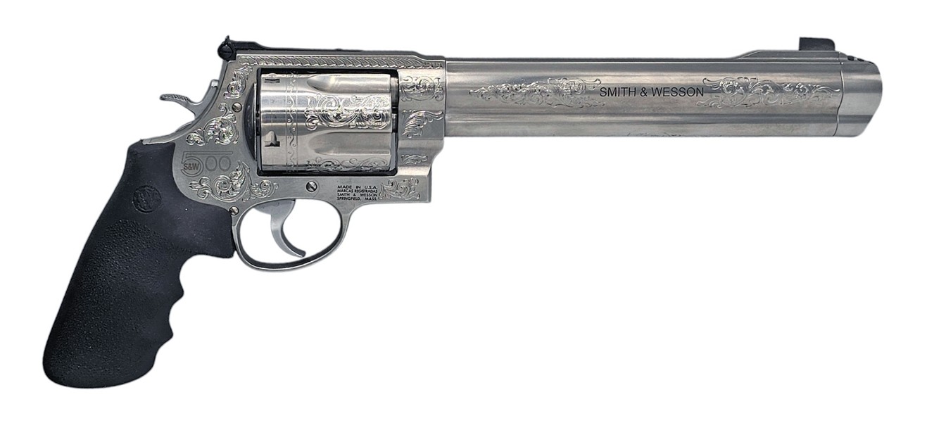 SMITH & WESSON SW500 500SMITH & WESSON8.375IN BARREL 5RD ENGRAVED 163500-ENG CAMFOUR EXCLUSIVE 3 SMITH & WESSON SW500 500SMITH & WESSON8.375IN BARREL 5RD ENGRAVED 163500-ENG CAMFOUR EXCLUSIVE