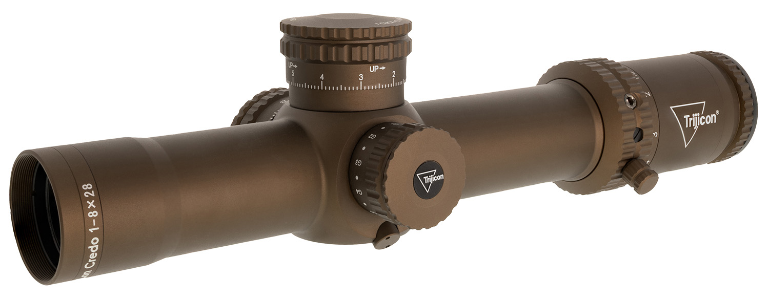 TRIJICON CREDO 1-8X28 COYOTE 34MM MIL 3 TRIJICON CREDO 1-8X28 COYOTE 34MM MIL