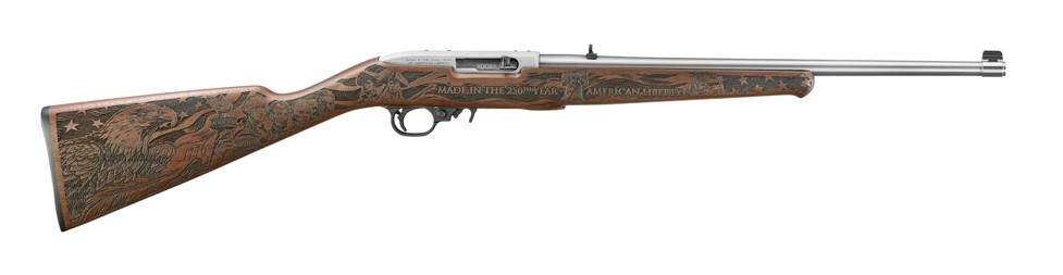 RUGER 10/22 22LR 18.5IN BARREL 10RD SS 250TH YR ANNIV ENG ON RCV ENG ALTAMONT STOCK 32038 3 RUGER 10/22 22LR 18.5IN BARREL 10RD SS 250TH YR ANNIV ENG ON RCV ENG ALTAMONT STOCK 32038