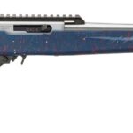 RUGER 10/22 22LR 18.5IN BARREL 10RD SS TB W/FH 250TH YR ANNIV ENG ON RCV BLUE SYN STOCK W/ RED AND WH SPLATTER 32039 1 736676320394