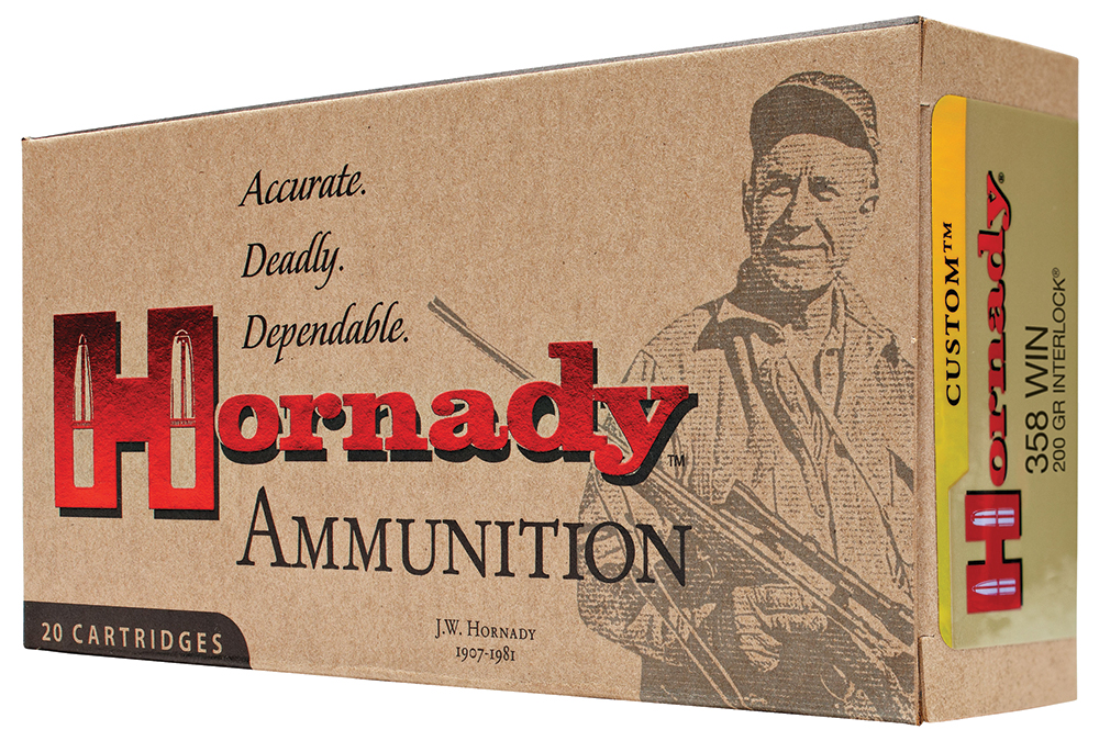 Hornady 91318 Custom 358Win 200gr InterLock Spire Point 20 Per Box/10 Case 3 Hornady 91318 Custom 358Win 200gr InterLock Spire Point 20 Per Box/10 Case