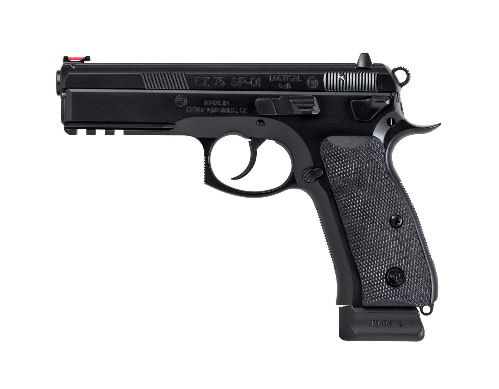 CZ 75 SP-01 TACTICAL 9MM PISTOL BLACK FIXED SIGHTS, AMBI DECOCKER, 2-10RD MAGS