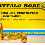 Buffalo Bore Ammunition 24F20 Penetrator Strictly Business 9mmLuger +P+ 124gr Full Metal Jacket Flat Nose 20 Per Box/12 Case 1 80753