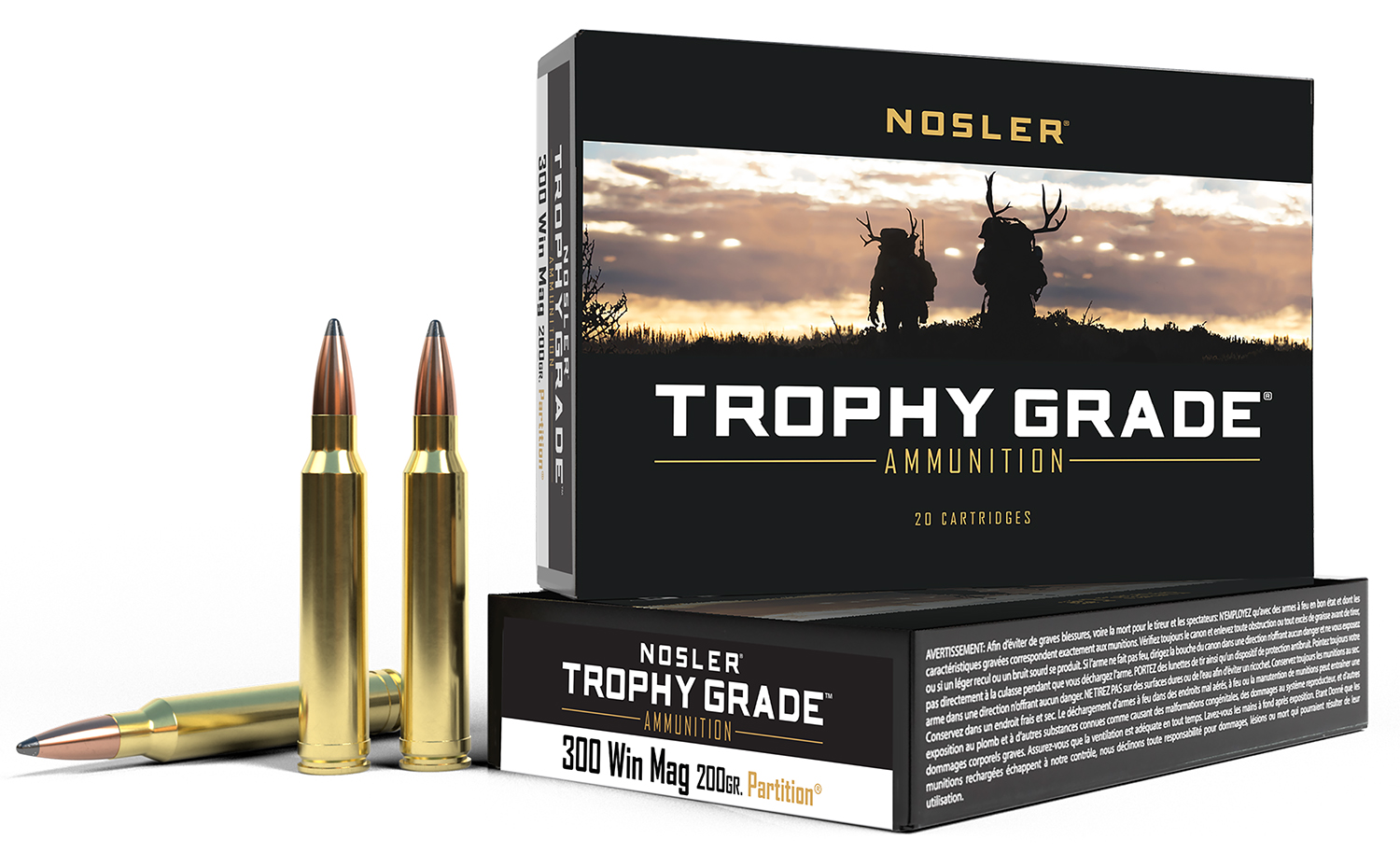 Nosler 60069 Trophy Grade 300WinMag 200gr Nosler Spitzer Partition 20 Per Box/10 Case 3 Nosler 60069 Trophy Grade 300WinMag 200gr Nosler Spitzer Partition 20 Per Box/10 Case