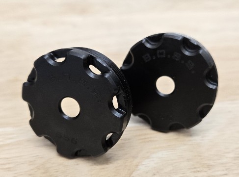 BOSS 5.56MM END CAP FOR 1.5IN BOSS SILENCER MODELS ONLY STAINLESS END CAP STANDARD BLACK EC-150-556-SS-SE-BLK 3 BOSS 5.56MM END CAP FOR 1.5IN BOSS SILENCER MODELS ONLY STAINLESS END CAP STANDARD BLACK EC-150-556-SS-SE-BLK