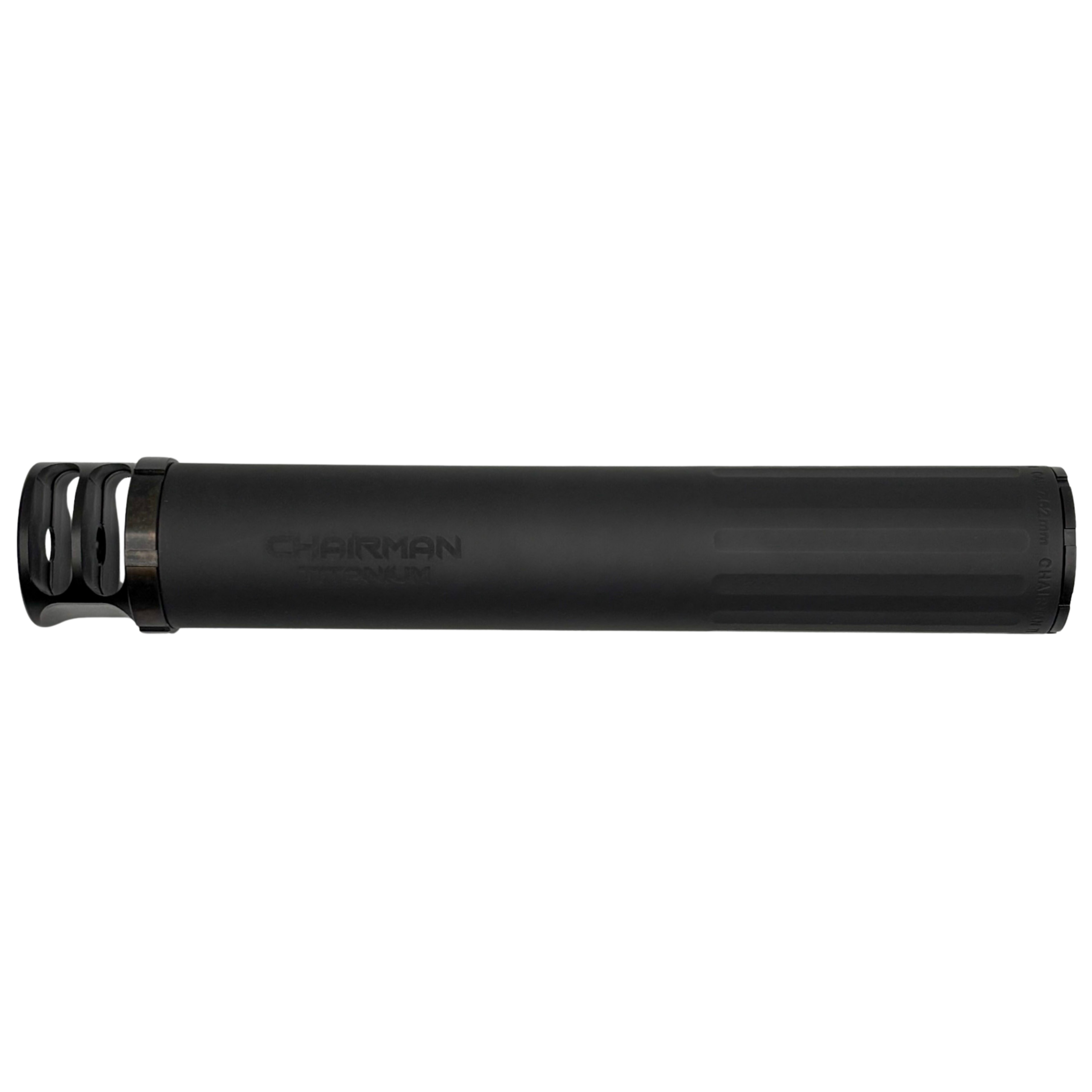 BOSS CHAIRMAN TI - 5/8X24 - BRAKE END CAP 7.62 FULL LENGTH LIGHT WEIGHT SILENCERHIGH PRESSURE LOADS TITANIUM CORE MUZZLE BREAK FOR MAXIMUM MUZZLE CONTROL REDUCED SOUND SUPPRESSION CH-15080-762-TI-58-BR-BLK 3 BOSS CHAIRMAN TI - 5/8X24 - BRAKE END CAP 7.62 FULL LENGTH LIGHT WEIGHT SILENCERHIGH PRESSURE LOADS TITANIUM CORE MUZZLE BREAK FOR MAXIMUM MUZZLE CONTROL REDUCED SOUND SUPPRESSION CH-15080-762-TI-58-BR-BLK
