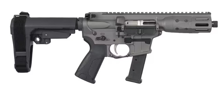 LWRC IC-9 9MM 5.7IN BARREL 33RD TUNGSTEN GREY PISTOL WITH SBA3 BRACE ICP9TG5KSBA3 3 LWRC IC-9 9MM 5.7IN BARREL 33RD TUNGSTEN GREY PISTOL WITH SBA3 BRACE ICP9TG5KSBA3