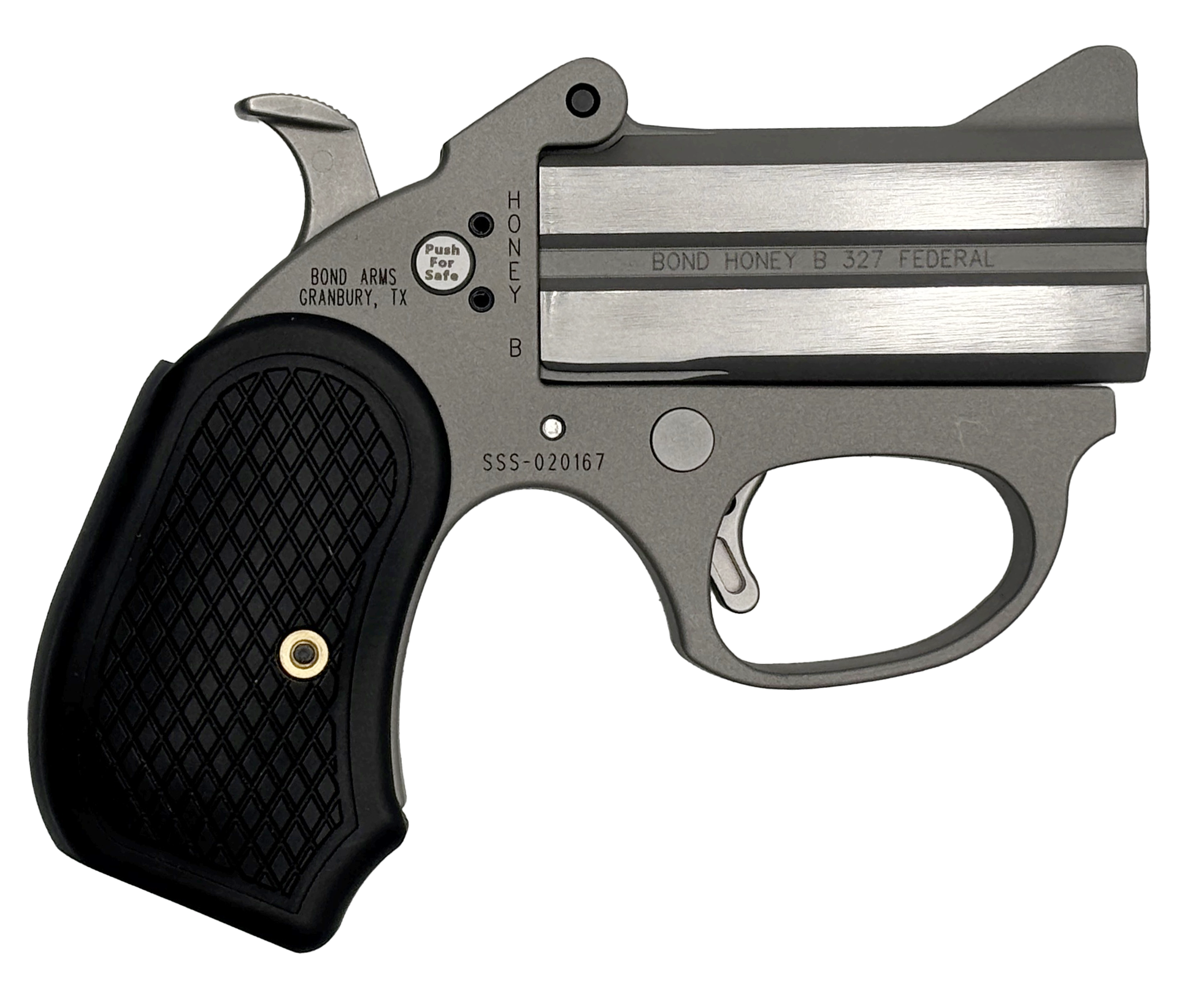 BOND HONEY-B (STINGER SERIES) THIN STAINLESS STEEL FRAME 327FED 3IN BARREL 2RD SILVER THE ROUGH SERIES FINISH B6 EXTENDED GRIPS BAHB - 327 FED 3 BOND HONEY-B (STINGER SERIES) THIN STAINLESS STEEL FRAME 327FED 3IN BARREL 2RD SILVER THE ROUGH SERIES FINISH B6 EXTENDED GRIPS BAHB - 327 FED