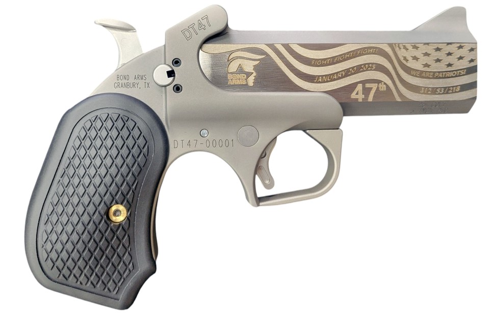 BOND ARMS DT47 47TH PRESIDENT LIMITED EDITION 45/410 4.25IN CUSTOM ENGRAVED BARREL B6 EXTENDED GRIPS DT47-45/410 3 BOND ARMS DT47 47TH PRESIDENT LIMITED EDITION 45/410 4.25IN CUSTOM ENGRAVED BARREL B6 EXTENDED GRIPS DT47-45/410