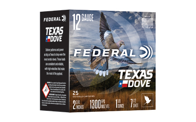 FED TX DOVE 12GA 2.75" 1 1/8OZ #7.5 3 FED TX DOVE 12GA 2.75" 1 1/8OZ #7.5
