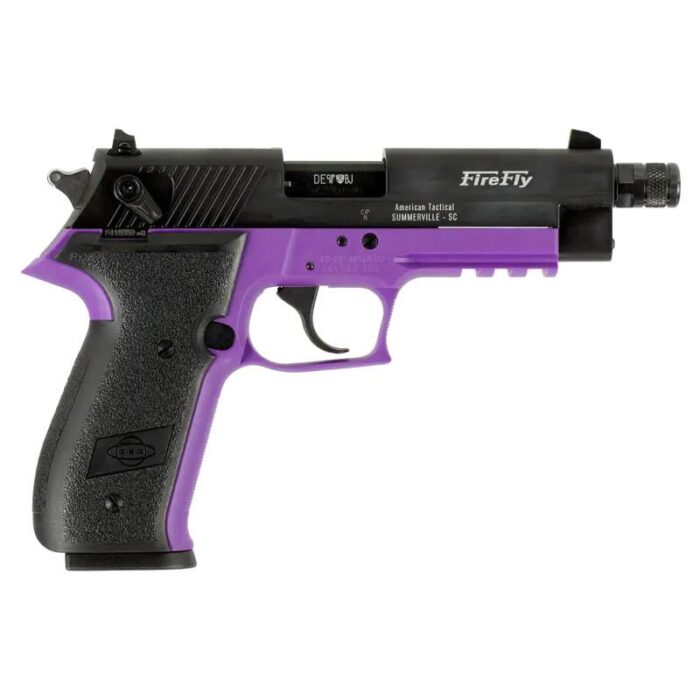 Cart 2 ATI GSG Firefly Handgun .22 LR 13rd Magazine(1) 4.9 Threaded Barrel Purple Frame