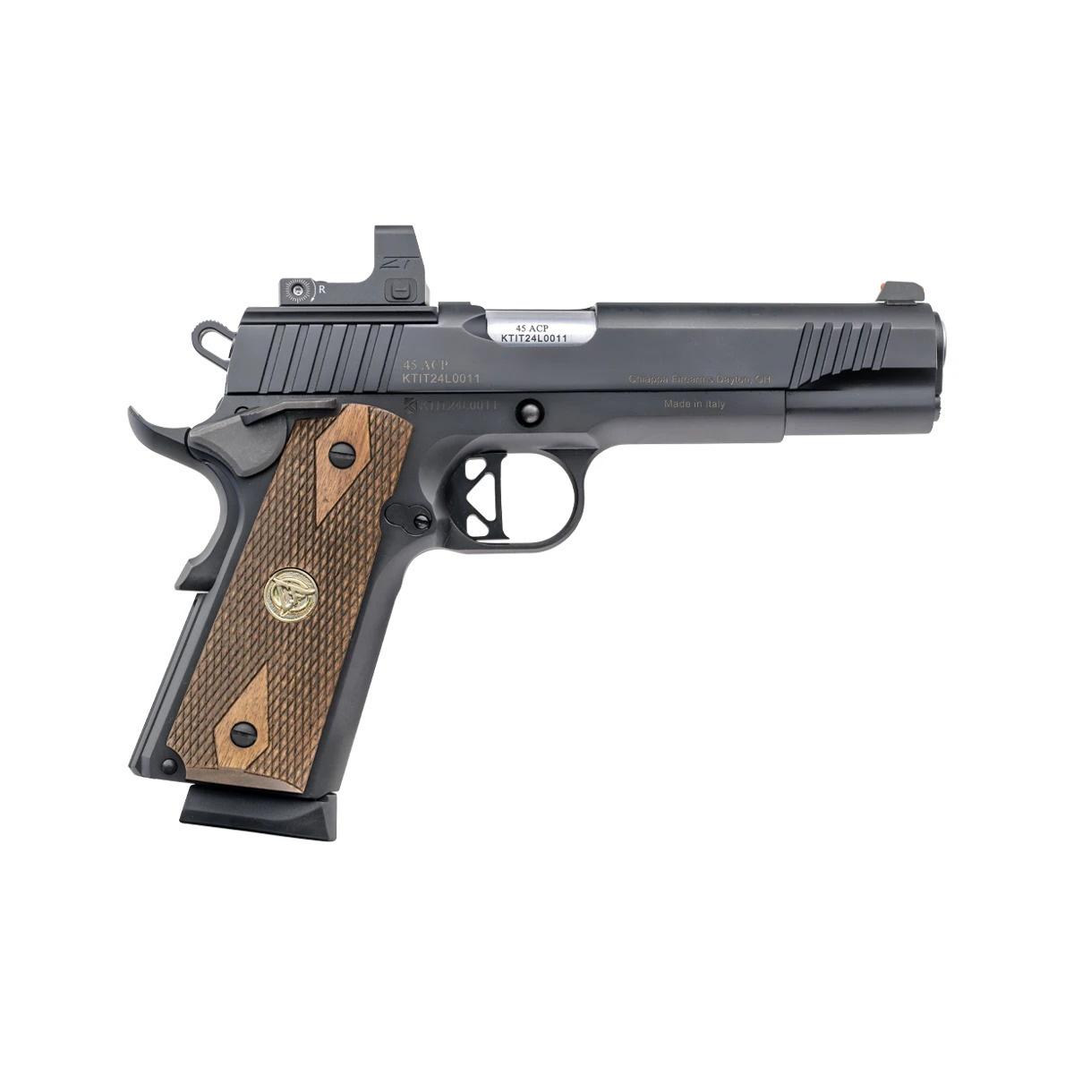 Chiappa 1911 Superior MRS Red Dot Handgun .45 ACP 5" Barrel Blued Frame Walnut Grips ZT Red Dot 3 Chiappa 1911 Superior MRS Red Dot Handgun .45 ACP 5" Barrel Blued Frame Walnut Grips ZT Red Dot