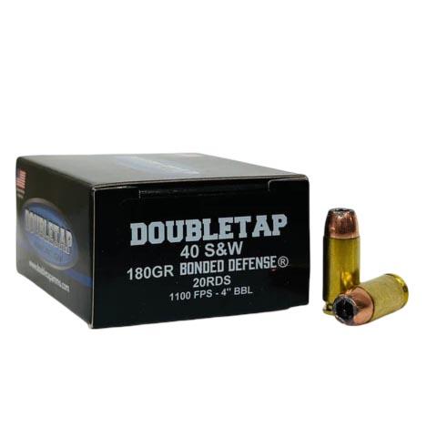 Cart 2 Double Tap Bonded Defense Handgun Ammunition .40 S&W 180gr JHP 1100 fps 20/ct