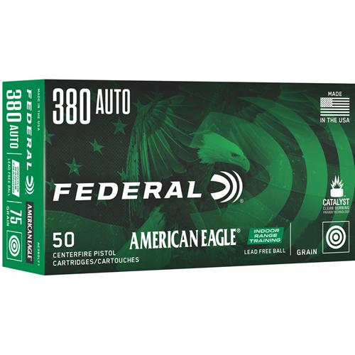Federal American Eagle IRT Lead Free Handgun Ammunition .380 Auto 70gr 1110 fps 50/ct 3 Federal American Eagle IRT Lead Free Handgun Ammunition .380 Auto 70gr 1110 fps 50/ct