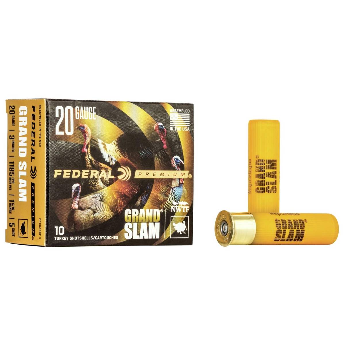 Federal Grand Slam Shotshells 20 ga 3" 1- 5/16 oz 1185 fps 5 10/rd 3 Federal Grand Slam Shotshells 20 ga 3" 1- 5/16 oz 1185 fps 5 10/rd