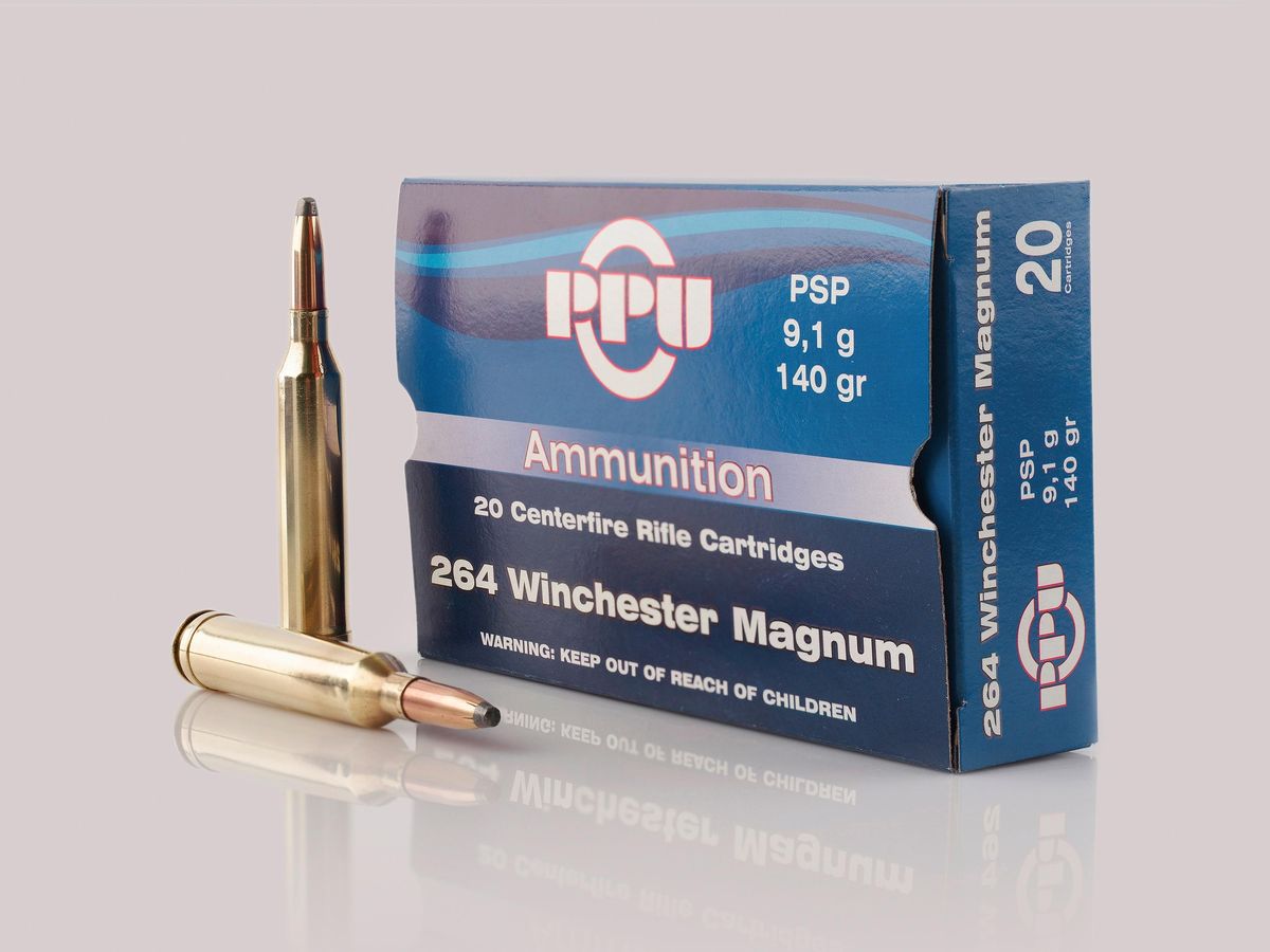 PPU Standard Rifle Ammunition .264 Win Mag PSP 140 gr 3018 fps 20/ct 3 PPU Standard Rifle Ammunition .264 Win Mag PSP 140 gr 3018 fps 20/ct