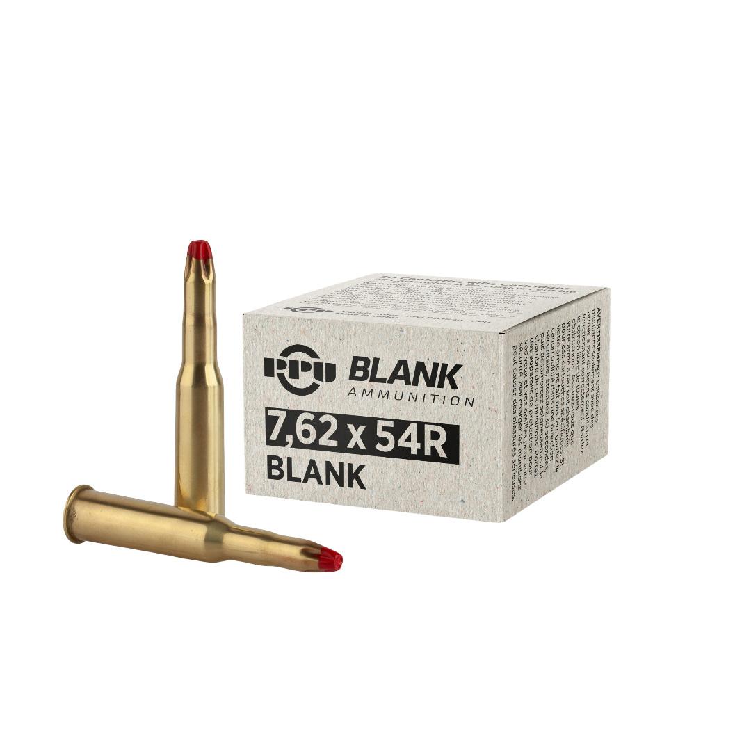 PPU Blank Rifle Ammunition 7.62X54R Blanks 20/ct 3 PPU Blank Rifle Ammunition 7.62X54R Blanks 20/ct