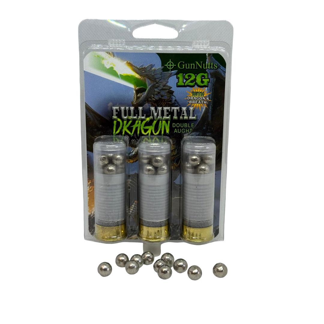 GunNutts Full Metal Dragon 00 With Dragon's Breath Shotshell Ammunition 12ga 2-3/4'' 00 Buck 6 plt 3/ct 3 GunNutts Full Metal Dragon 00 With Dragon's Breath Shotshell Ammunition 12ga 2-3/4'' 00 Buck 6 plt 3/ct