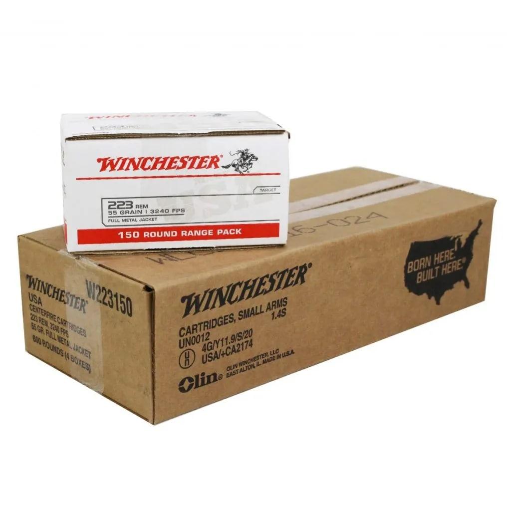 Winchester Lake City Rifle Ammunition .223 Rem 55 gr. FMJ 600/ct (4-150/ct)