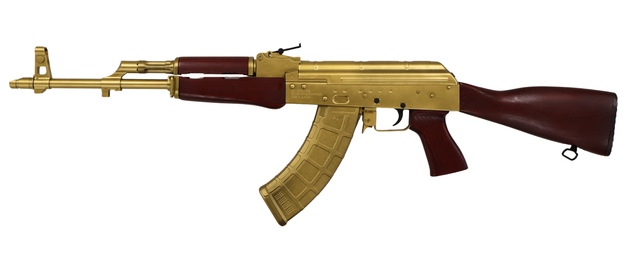 BSR47 Bulgarian AKM Pattern Rifle 7.62x39, Red Star Red/Gold Cerakote, 16.3" BRL, 30RD PMAG 3 BSR47 Bulgarian AKM Pattern Rifle 7.62x39, Red Star Red/Gold Cerakote, 16.3" BRL, 30RD PMAG