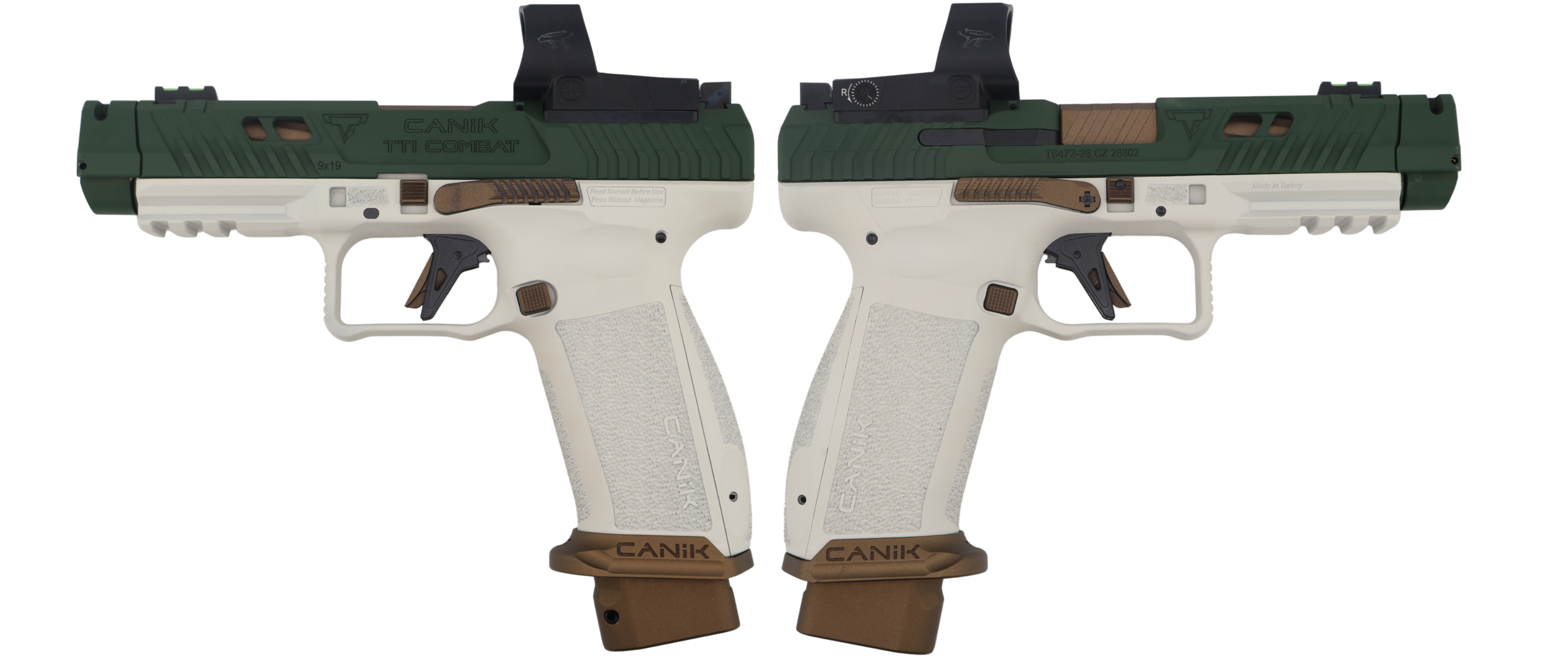 CANIK TTI COMBAT TIMBERLINE W/MECANIK OPTIC 9MM PISTL 4.74" 2-18RD 3 CANIK TTI COMBAT TIMBERLINE W/MECANIK OPTIC 9MM PISTL 4.74" 2-18RD