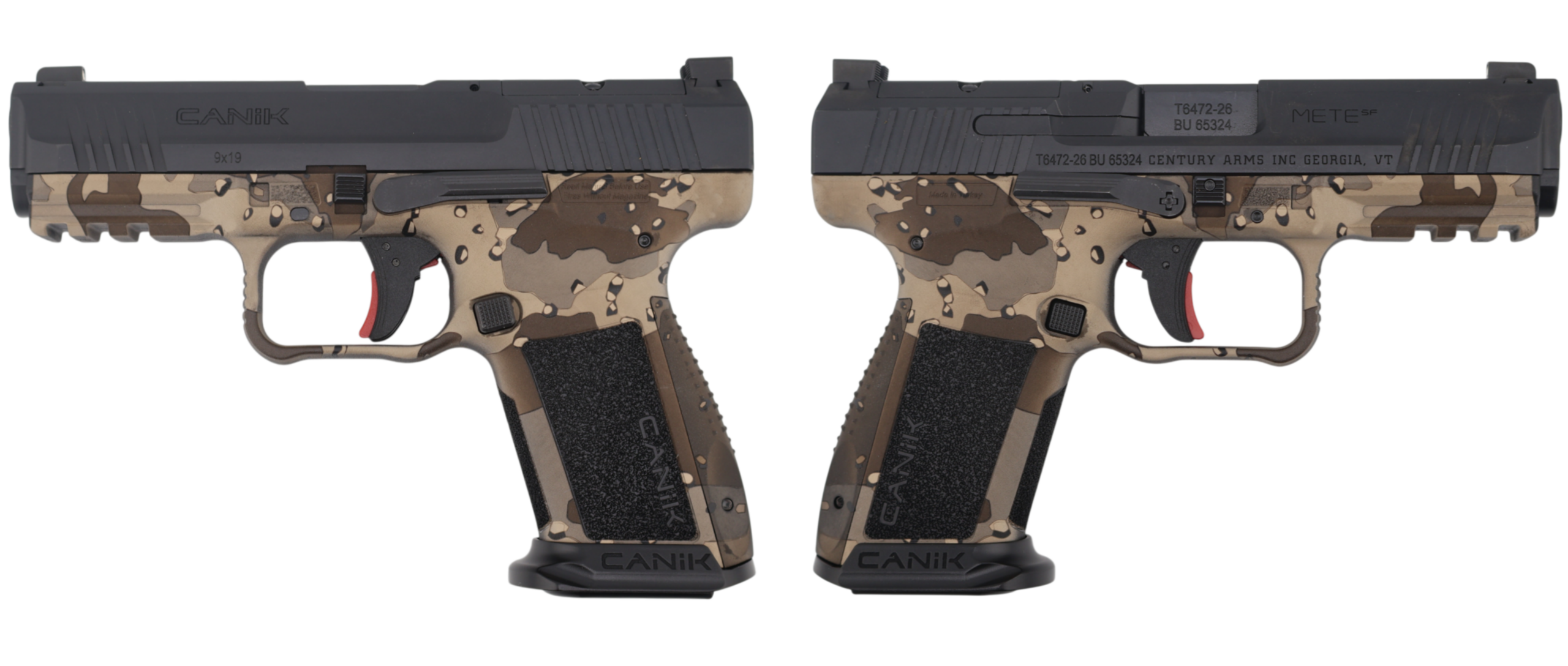 CANIK METE SF ONE SERIES 9MM CHOCOLATE CHIP CAMO PSTL 4.19 BRL 1-15RD MAG 3 CANIK METE SF ONE SERIES 9MM CHOCOLATE CHIP CAMO PSTL 4.19 BRL 1-15RD MAG