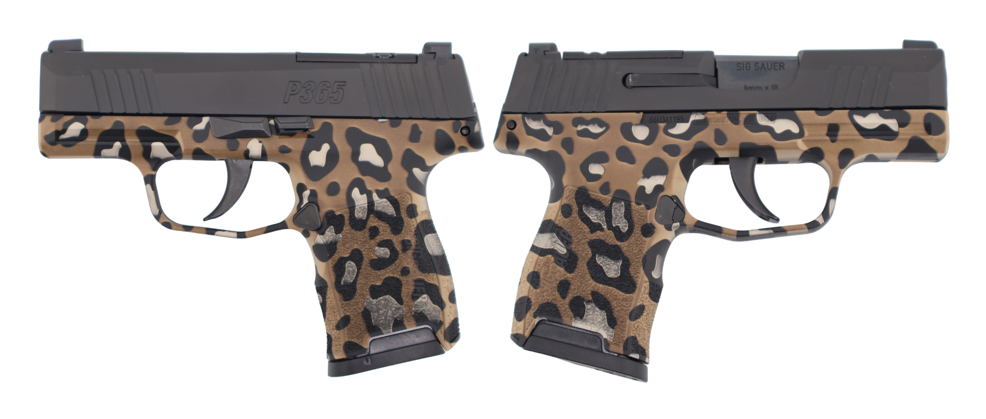 SIG SAUER P365 9MM PSTL 3.10" LEOPARD PRINT 2-10RD OPTIC READY