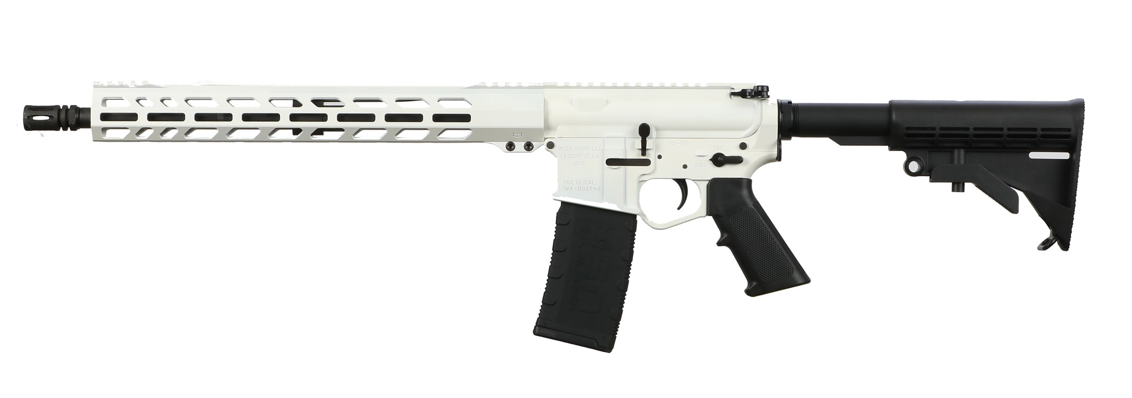 WISE ARMS WA-15B 5.56MM WHITE 16" 3 WISE ARMS WA-15B 5.56MM WHITE 16"
