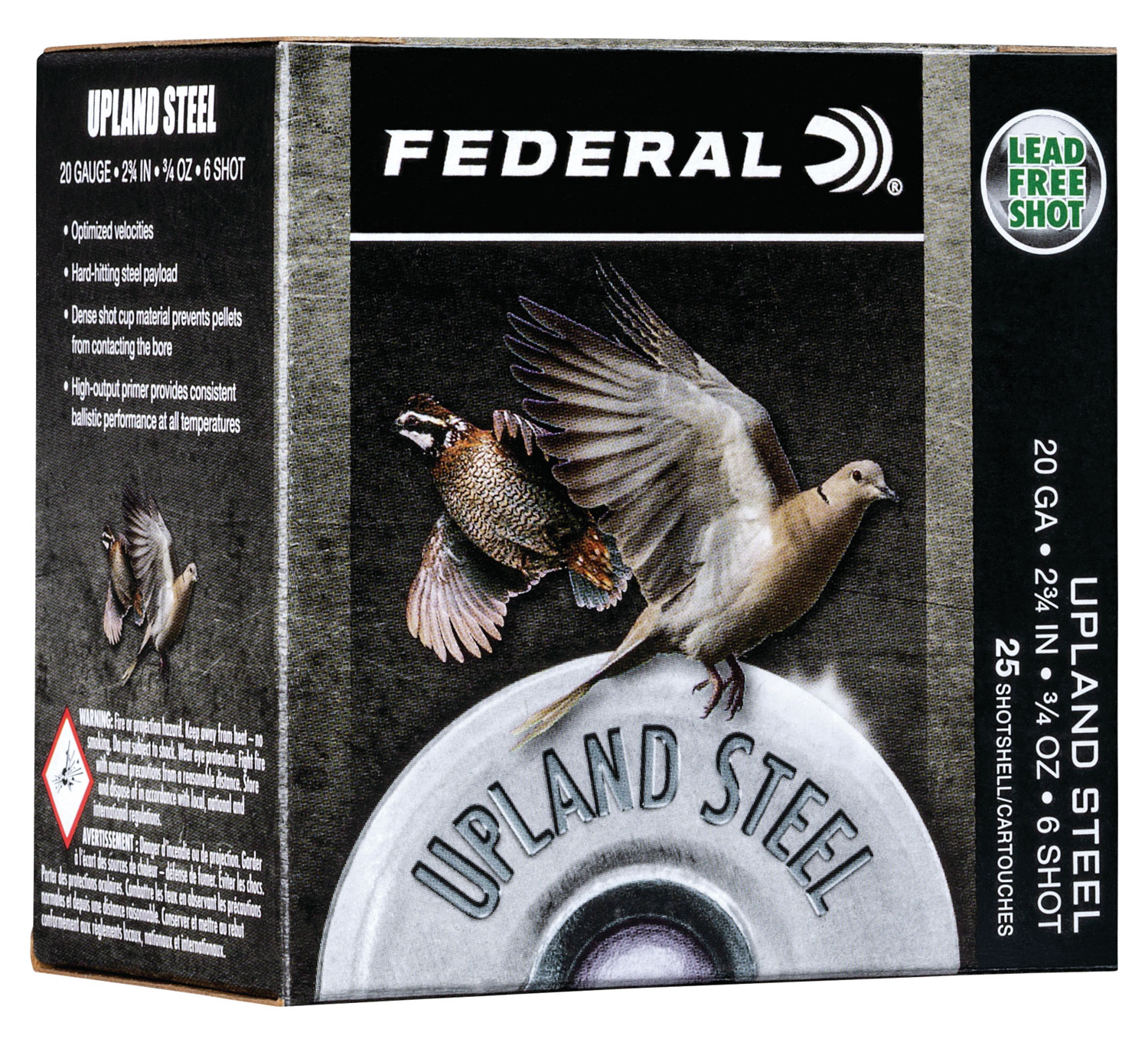 Federal USH206 Upland Field & Range 20Gauge 2.75" 3/4oz 6Shot 25 Per Box/10 Case 3 Federal USH206 Upland Field & Range 20Gauge 2.75" 3/4oz 6Shot 25 Per Box/10 Case