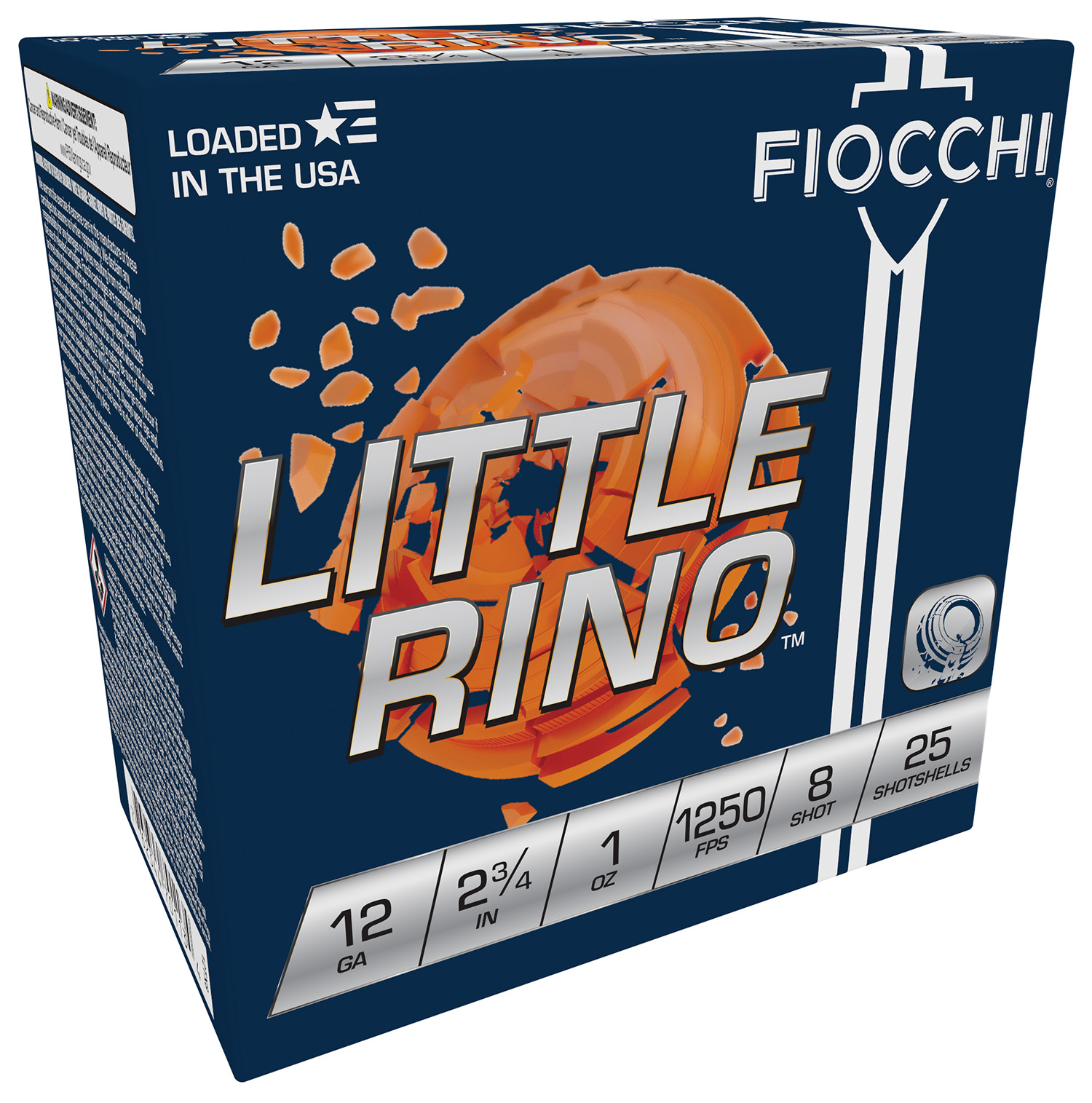 Fiocchi 12TX8 Exacta Target Little Rino 12Gauge 2.75" 1oz 8Shot 25 Per Box/10 Case 3 Fiocchi 12TX8 Exacta Target Little Rino 12Gauge 2.75" 1oz 8Shot 25 Per Box/10 Case
