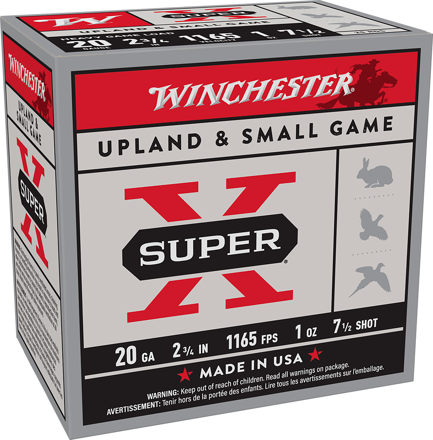 Winchester Ammo XU20H7 Super X Heavy Game Load 20Gauge 2.75" 1oz 7.5Shot 25 Per Box/10 Case 3 Winchester Ammo XU20H7 Super X Heavy Game Load 20Gauge 2.75" 1oz 7.5Shot 25 Per Box/10 Case