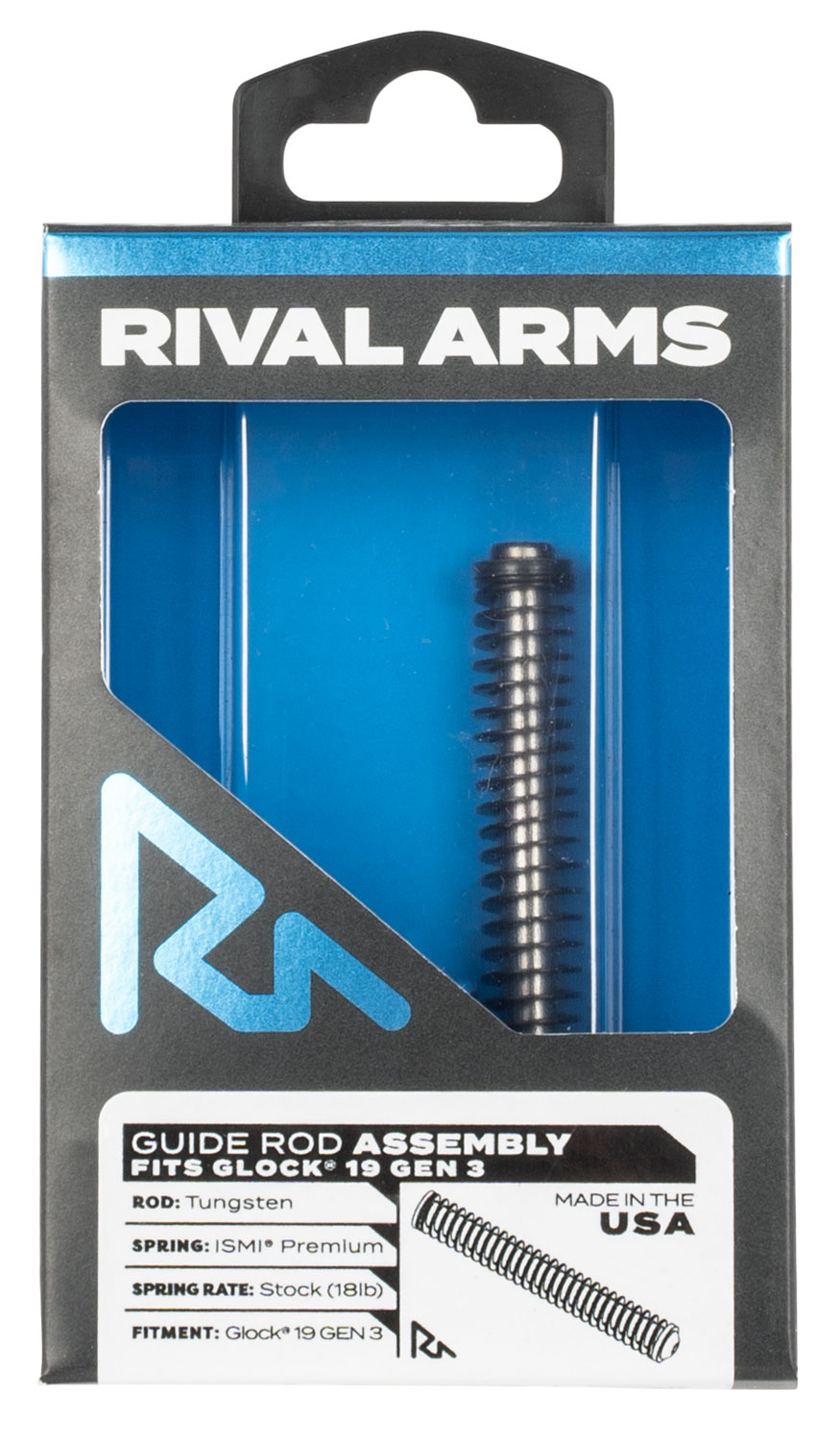 Rival Arms RA50G201T Guide Rod Assembly Tungsten for Glock 19 Gen3 3 Rival Arms RA50G201T Guide Rod Assembly Tungsten for Glock 19 Gen3