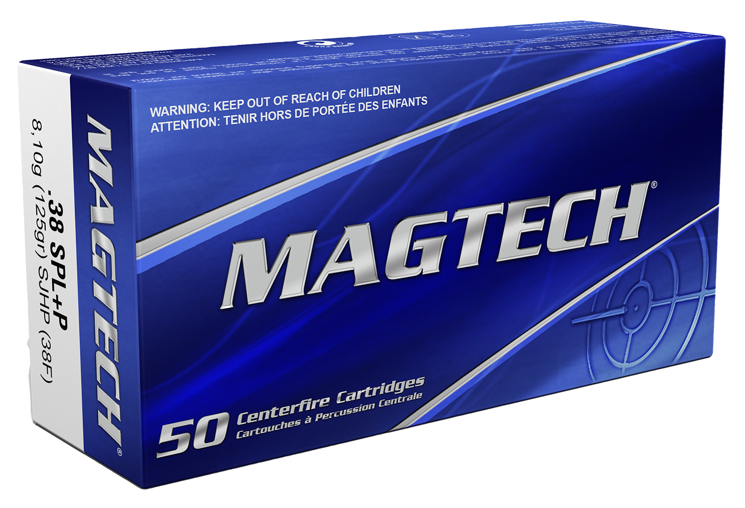 Magtech 38F Range/Training 38Special+P 125gr Semi Jacketed Hollow Point 50 Per Box/20 Case 3 Magtech 38F Range/Training 38Special+P 125gr Semi Jacketed Hollow Point 50 Per Box/20 Case