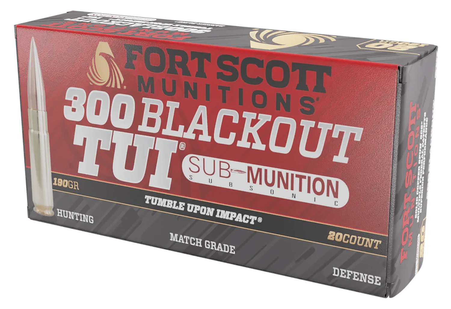 Fort Scott Munitions 300190SCVSS Tumble Upon Impact (TUI) Rifle 300Blackout 190gr Solid Copper Spun 20 Per Box/25 Case 3 Fort Scott Munitions 300190SCVSS Tumble Upon Impact (TUI) Rifle 300Blackout 190gr Solid Copper Spun 20 Per Box/25 Case