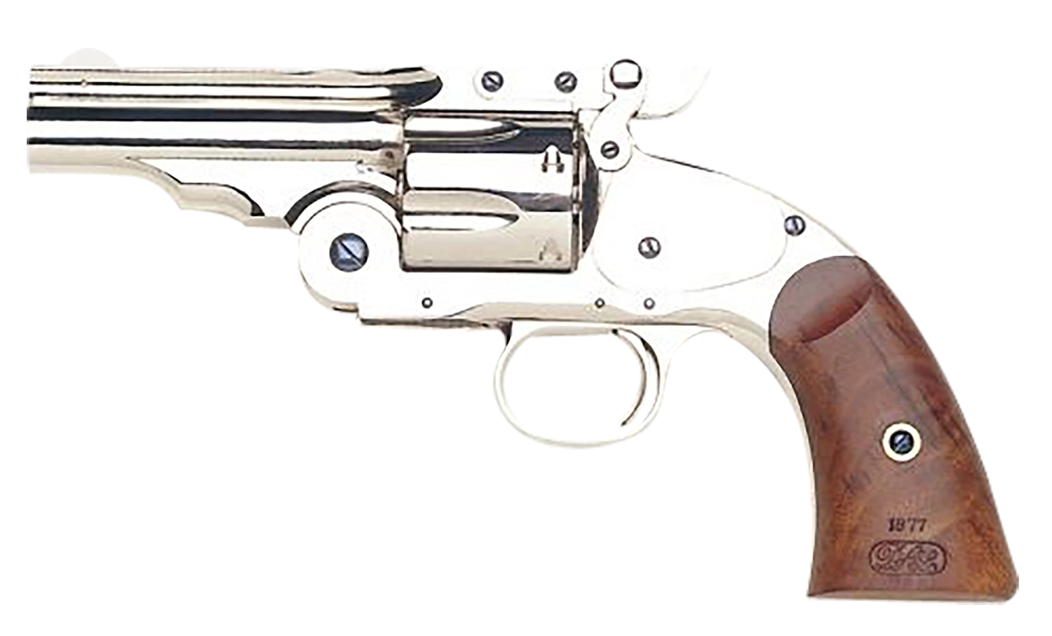 Taylors & Company 550675 Schofield Top Break 44-40 Win Caliber with 5" Barrel, 6rd Capacity Cylinder, Overall Nickel-Plated Finish Steel & Walnut Grip 3 Taylors & Company 550675 Schofield Top Break 44-40 Win Caliber with 5" Barrel, 6rd Capacity Cylinder, Overall Nickel-Plated Finish Steel & Walnut Grip