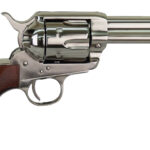 Cimarron PPP357N Pistolero 38 Special/357 Mag 6 Shot, 4.75" Nickel-Plated Steel Barrel, Cylinder & Frame, Wide Front Sight, Smooth Walnut Grip 2 136752
