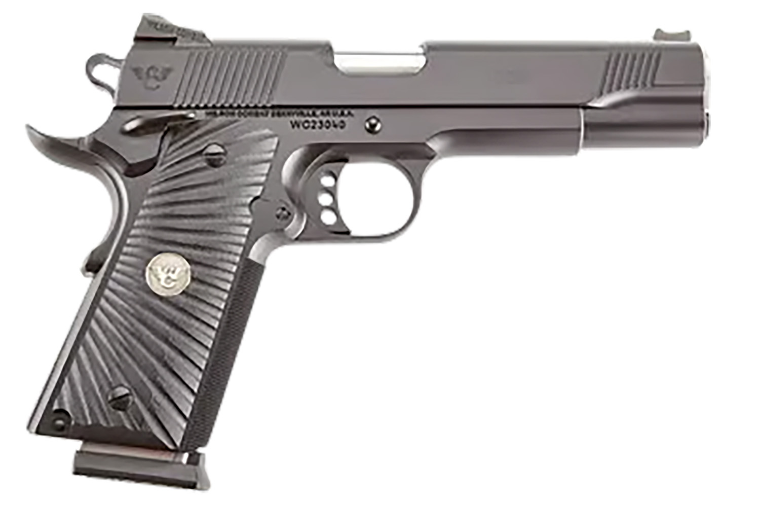 Wilson Combat CQBFS9A CQB Full Size Frame 9mm Luger 10+1 5" Match Grade Barrel, Black Serrated Carbon Steel Slide, Black Armor-Tuff Carbon Steel Frame w/Beavertail, Black G10 Starburst Grip 3 Wilson Combat CQBFS9A CQB Full Size Frame 9mm Luger 10+1 5" Match Grade Barrel, Black Serrated Carbon Steel Slide, Black Armor-Tuff Carbon Steel Frame w/Beavertail, Black G10 Starburst Grip