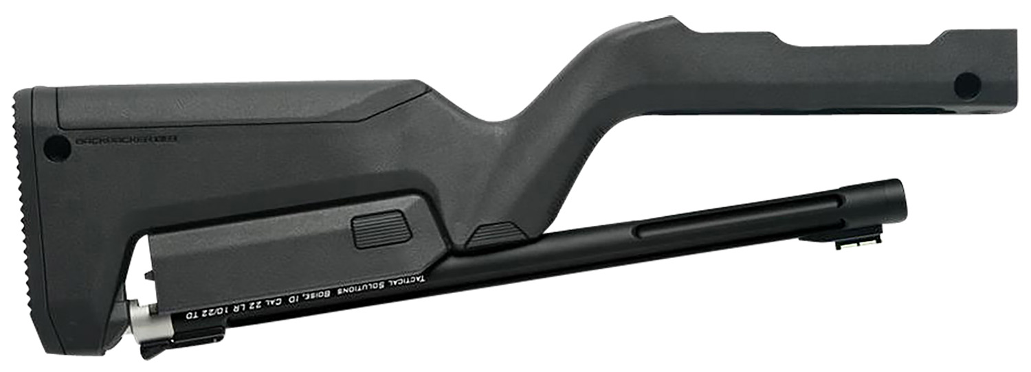 Tactical Solutions TDCMBBBLK X-Ring Takedown Barrel and Stock Combo 22 LR 16.50" Matte Black Fluted & Threaded with Fiber Optic Sight, Black Magpul Backpacker Stock Fits Ruger 10/22 Takedown 3 Tactical Solutions TDCMBBBLK X-Ring Takedown Barrel and Stock Combo 22 LR 16.50" Matte Black Fluted & Threaded with Fiber Optic Sight, Black Magpul Backpacker Stock Fits Ruger 10/22 Takedown