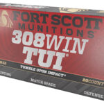 Fort Scott Munitions 308150SCV2 Tumble Upon Impact (TUI) Rifle 308Win 150gr Solid Copper Spun 20 Per Box/10 Case 2 155061