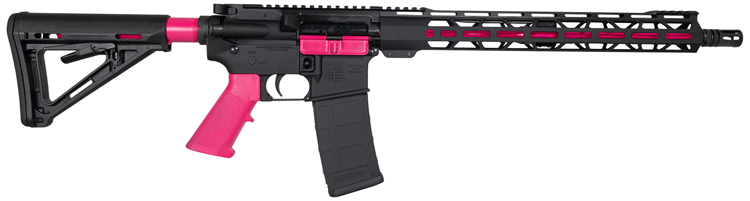 Diamondback DB175AK591 DB15 5.56x45mm NATO 16" 30+1, Black with Prison Pink Accents, Carbon Lower, 15" M-Lok Handguard, Magpul Carbine Stock, A2 Grip 3 Diamondback DB175AK591 DB15 5.56x45mm NATO 16" 30+1, Black with Prison Pink Accents, Carbon Lower, 15" M-Lok Handguard, Magpul Carbine Stock, A2 Grip